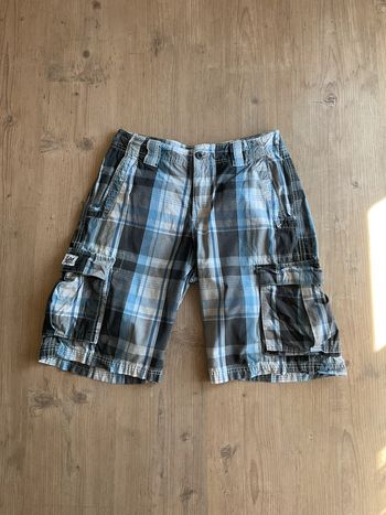 Short cargo écossais à carreaux bleu et gris pour homme Lee taille W29 FR38 432