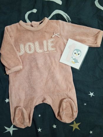 Pyjama rose "jolie" _ 1 mois