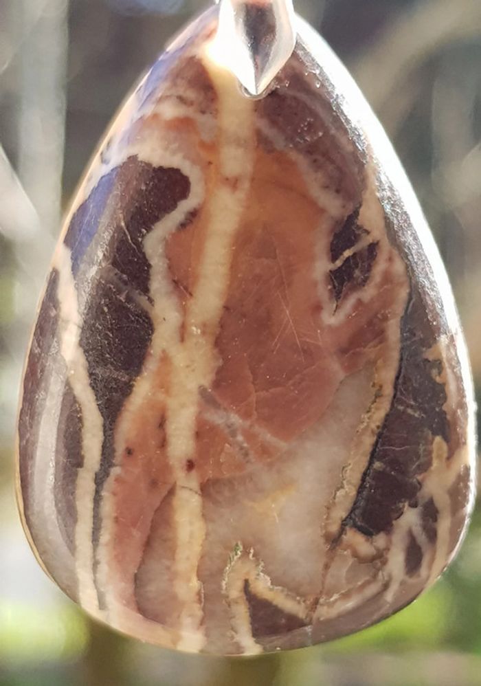 Pendentif Jaspe Coco - Unique