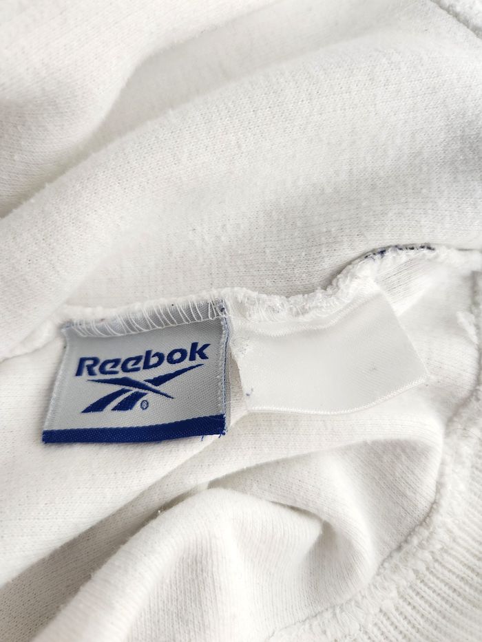 Sweat Quart Zip Reebok Blanc - Taille S Vintage - photo numéro 5