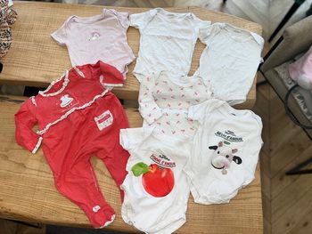 Lot vêtements bodies body pyjama 6 mois fille été printemps sergent major Primark