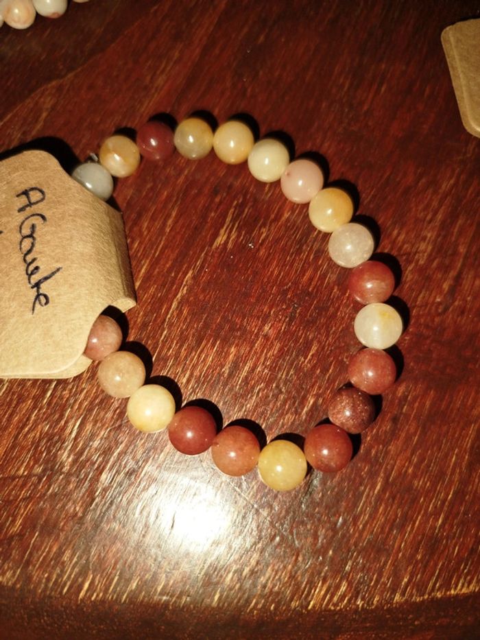 Bracelet Agathe de fleurs 8 mm - photo numéro 2