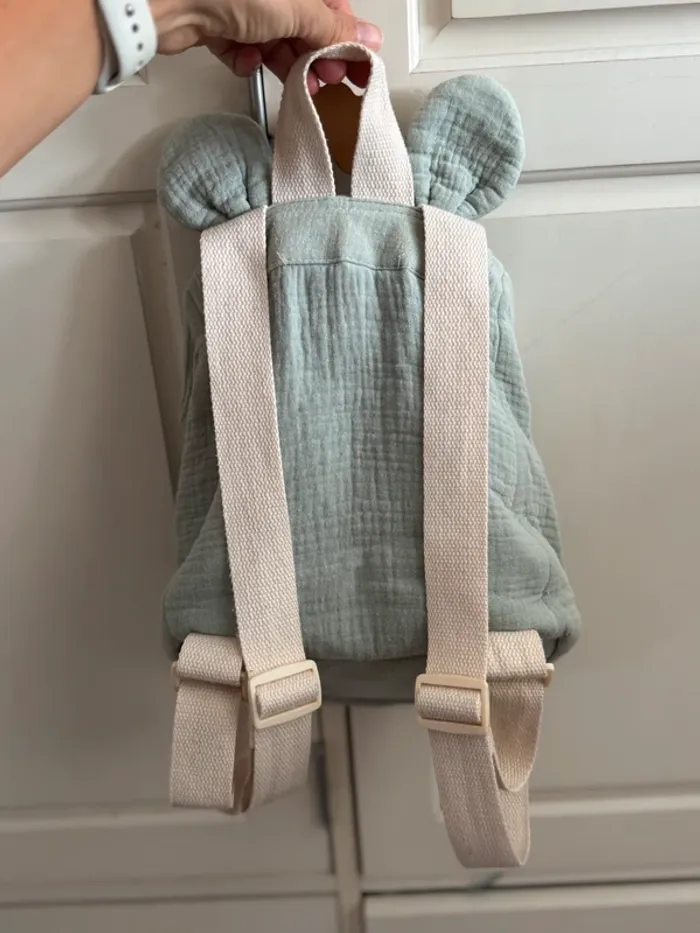 Sac à dos enfant couleur vert d’eau - photo numéro 4