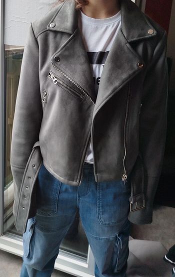 Veste imitation daim