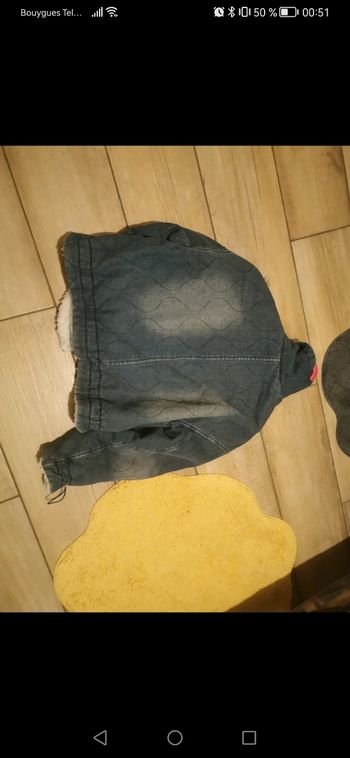 Veste en jean molletonne