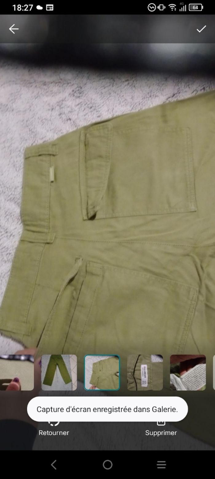 Pantalon cargo 32 vert olive c84 - photo numéro 8