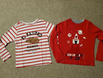 Lot de 2 tee shirts manches longues garçon 6ans monoprix okaidi