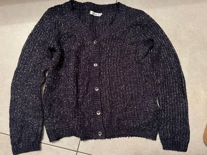 Gilet bleu et argenté