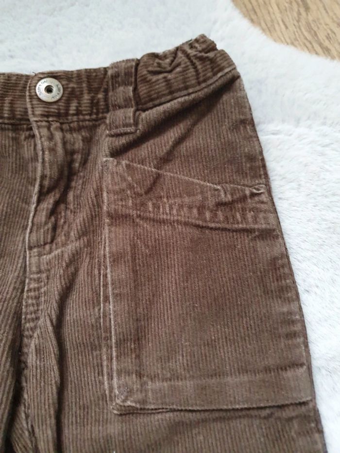 Pantalon en velours côtelé marron La Redoute 3 ans - photo numéro 2