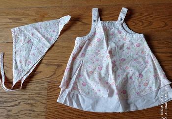 Robe et fichu assorti, La Redoute, 12 mois NEUF