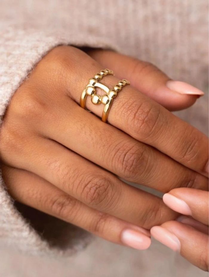 Bague en acier inoxydable très tendance très bonne qualité ne noircit jamais - photo numéro 3