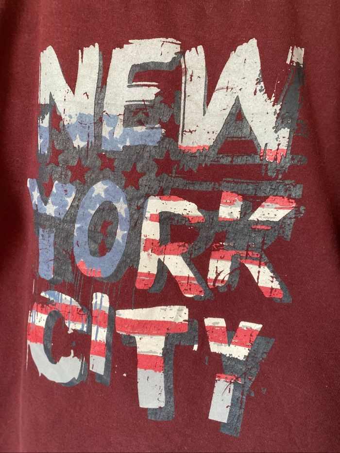 T-shirt bordeaux New York 10 ans kiabi - photo numéro 2