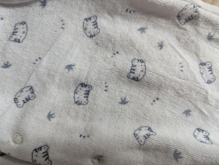 Pyjama velours chat blanc Vertbaudet 12 mois - photo numéro 3