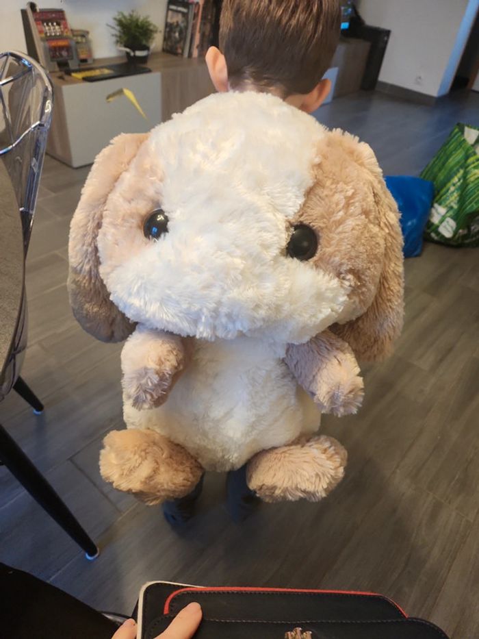 Gros sac à dos doudou lapin - photo numéro 7