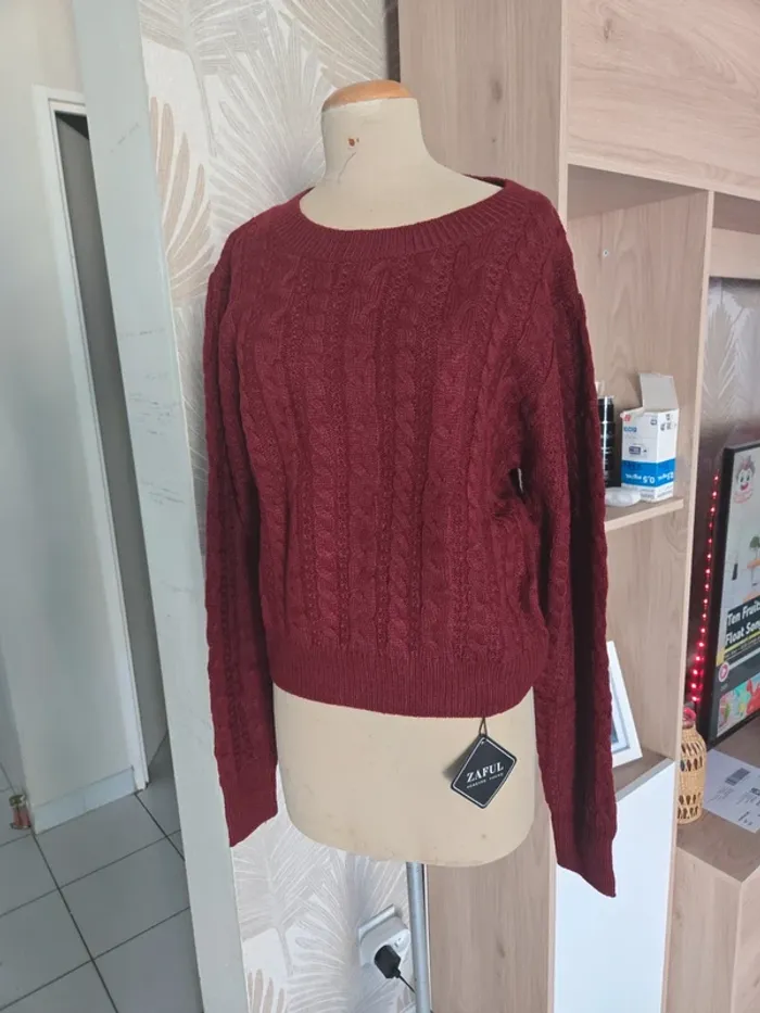 Magnifique pull femme grosse maille neuf
