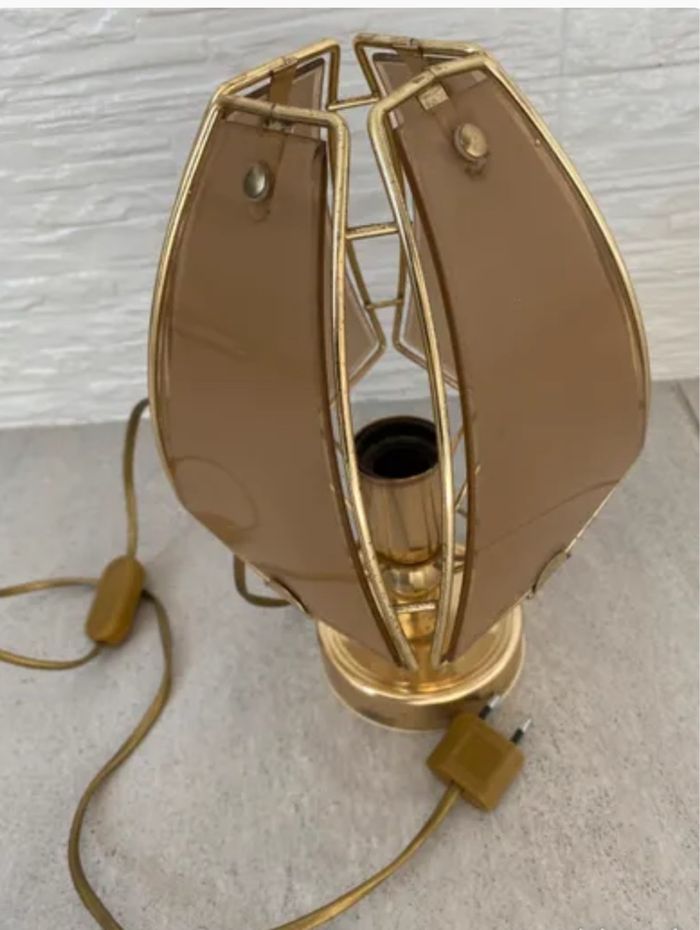 Lampe à poser en verre teinté - photo numéro 3