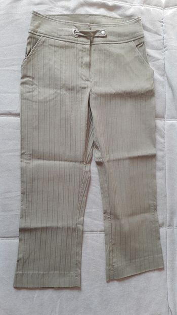 Pantacourt beige femme taille 36