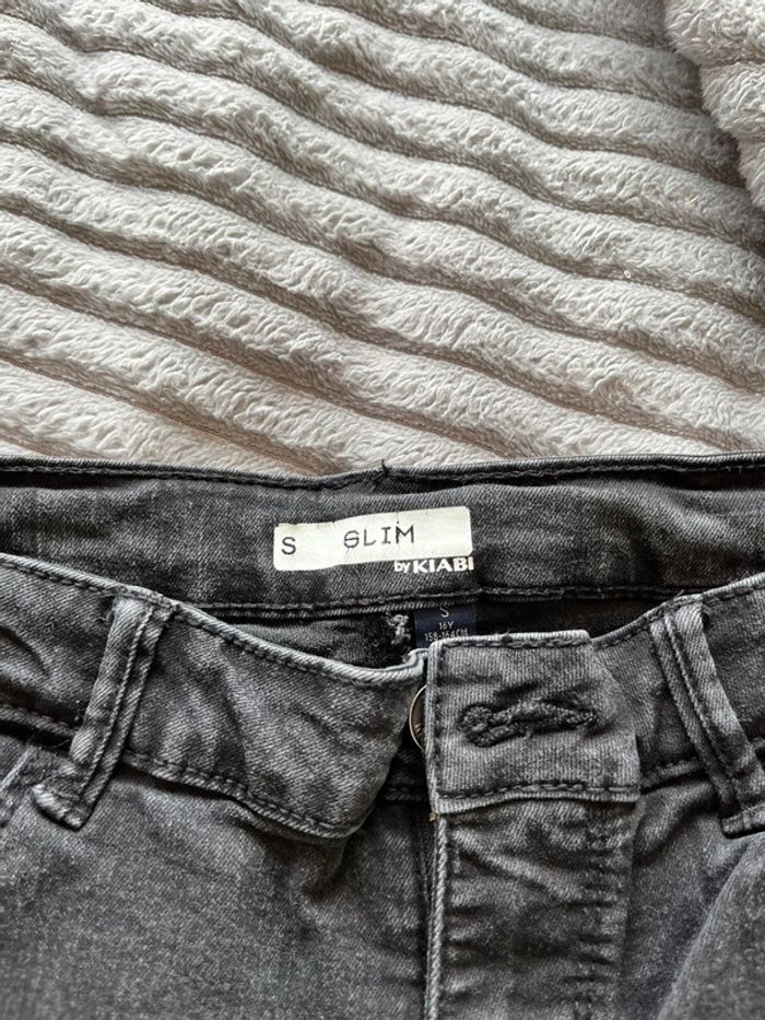 Pantalon noir/gris Kiabi - photo numéro 2