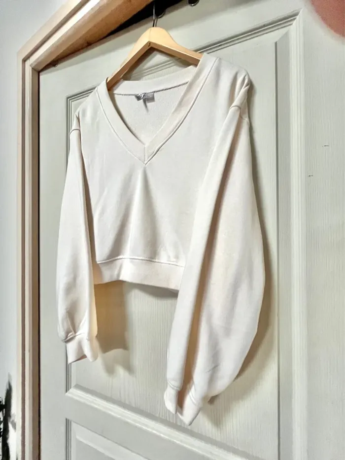 sweat-shirt / Crème /HM / taille L / Très bon état - photo numéro 5