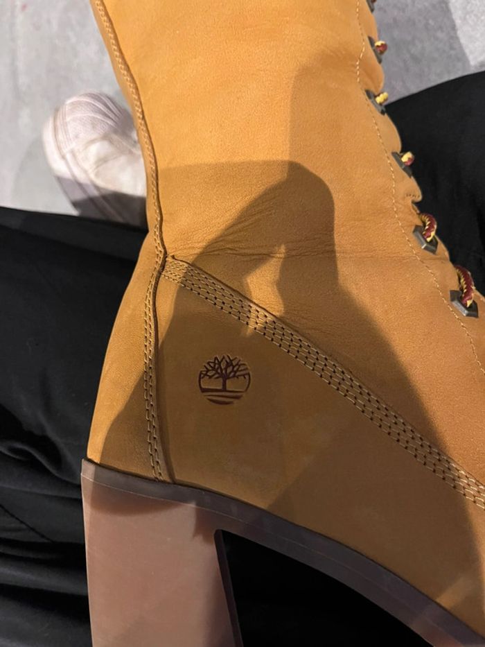 Timberland hautes à talons moutarde T37 - photo numéro 6