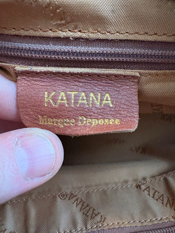 Sac à main en cuir marron Katana - photo numéro 6