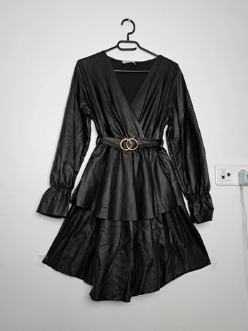 Robe en cuir noir femme 38