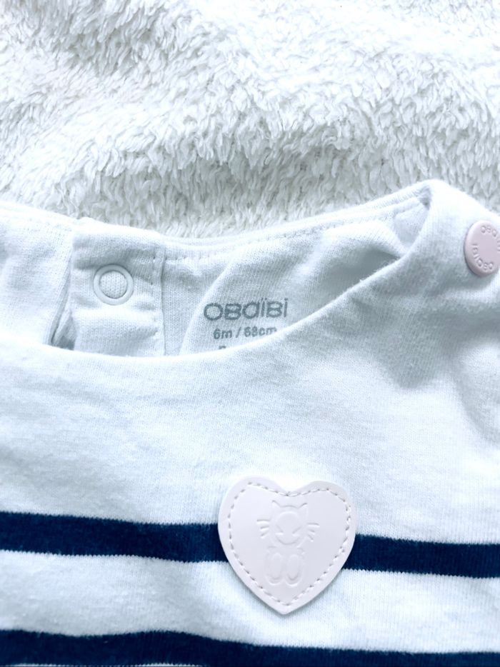 Lot de 2 tee-shirts manches longues « Obaïbi et tape à l’œil » 6 mois - photo numéro 2