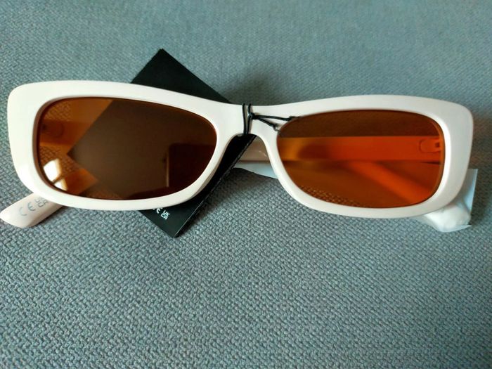 Lunettes de soleil femme beige – verres orange UV400 – style rétro - photo numéro 8