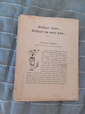 Livre Vintage Arthur Veut Arthur ne Veut Pas