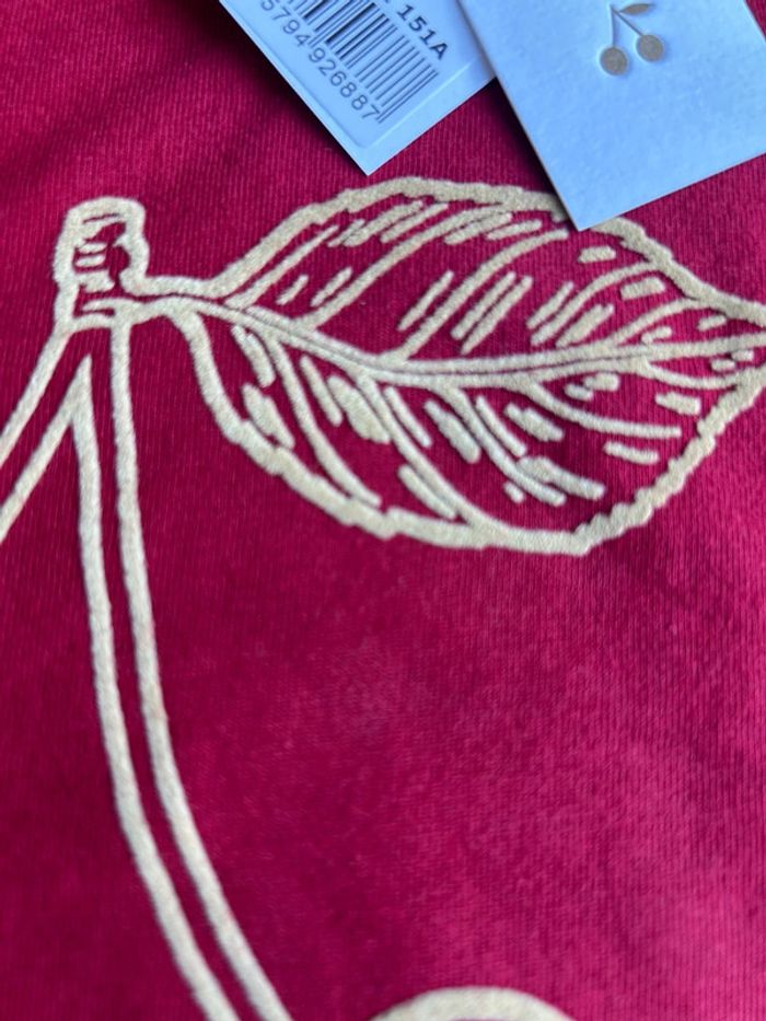 Tee shirt Bonpoint manches longues tee shirt cerise velours 12 ans Bonpoint - photo numéro 9