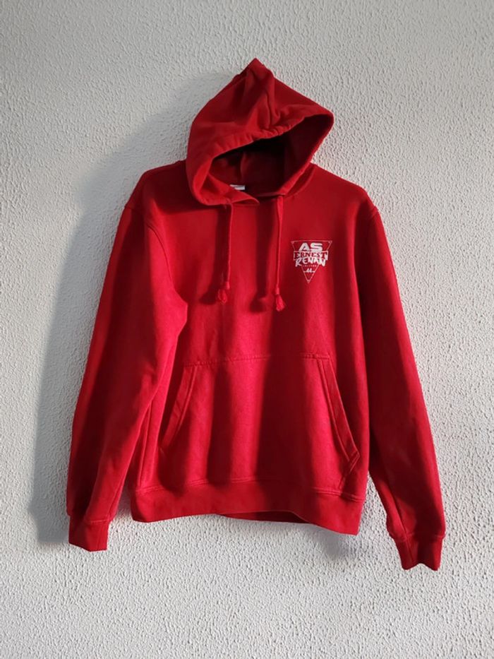Sweat-shirt à capuche rouge - photo numéro 5