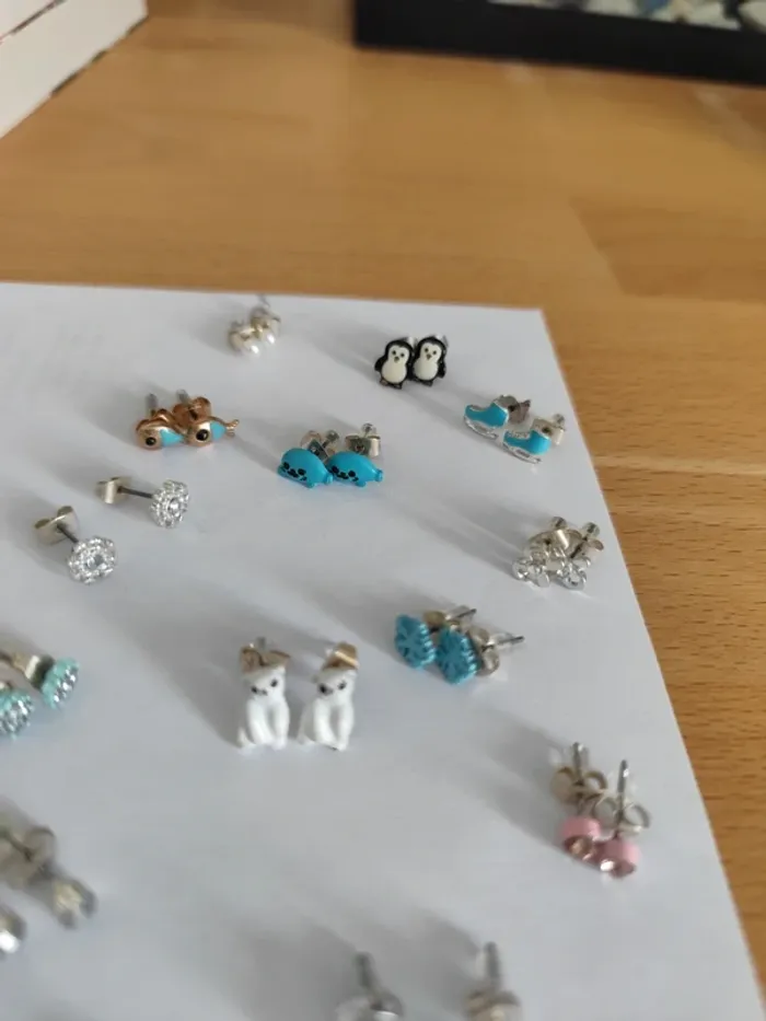 Lot de boucles d'oreilles fantaisie divers motifs neuves. - photo numéro 7