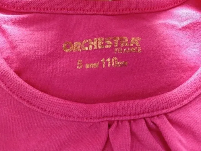 Tee-shirt rose uni Orchestra 5 ans - photo numéro 2