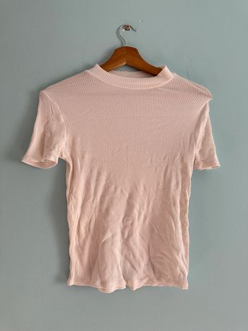 T-shirt côtelé blanc