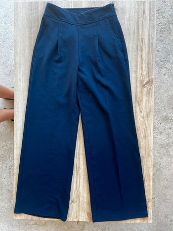 Pantalon droit ample bleu marine