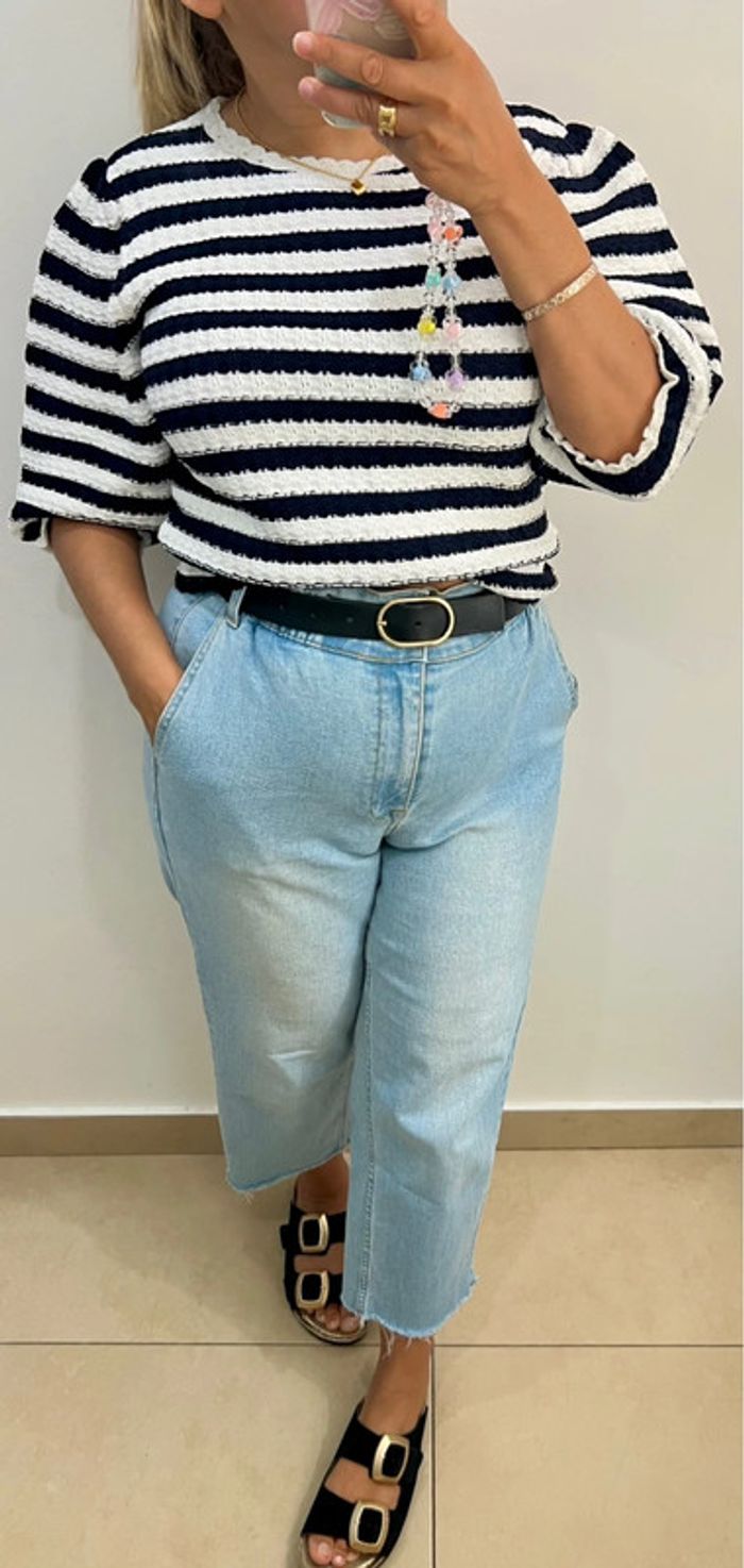 Petit Pull À Rayures Maje Taille 36-38 - photo numéro 3