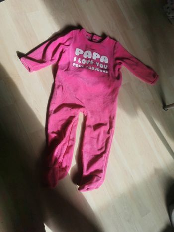 Pyjama velours papa i love you 2 ans