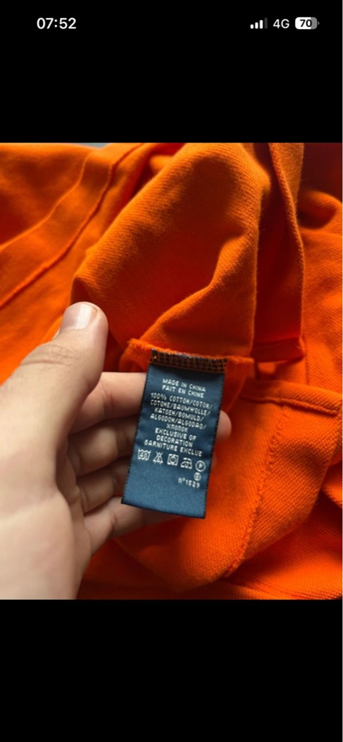 Polo Ralph Lauren Femme XS Orange Jaune Neuf - photo numéro 6
