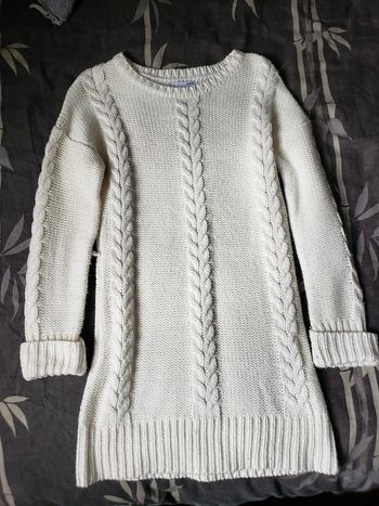Robe pull crème taille 10 ans