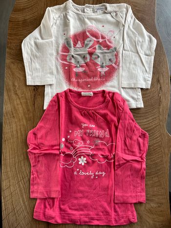 Lot T-shirts fins manches longues fille