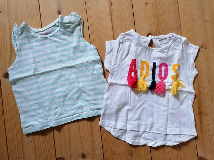 Lot 2 t-shirts été 9/12mois
