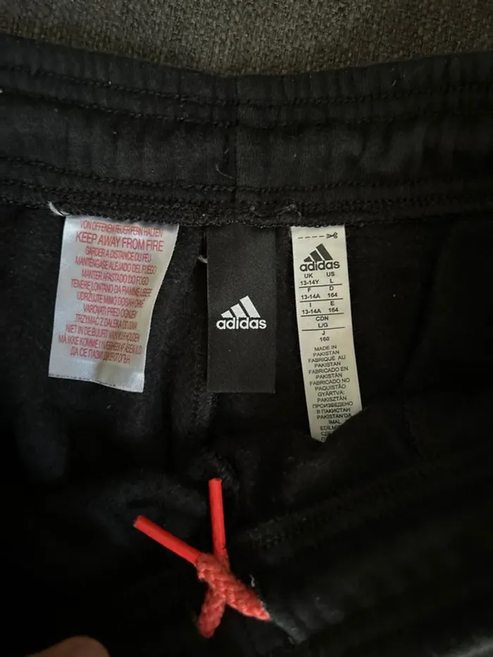 Jogging fille, adidas, 14 ans, noir - photo numéro 2