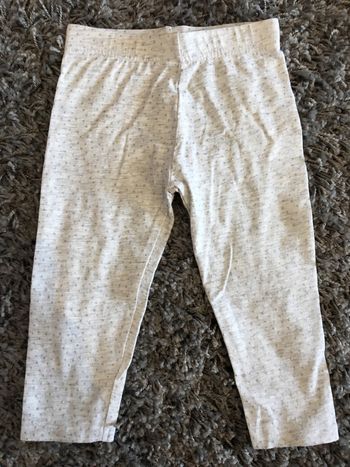 Legging jambes longues bébé fille In extenso gris Chiné avec pois paillettes argentées