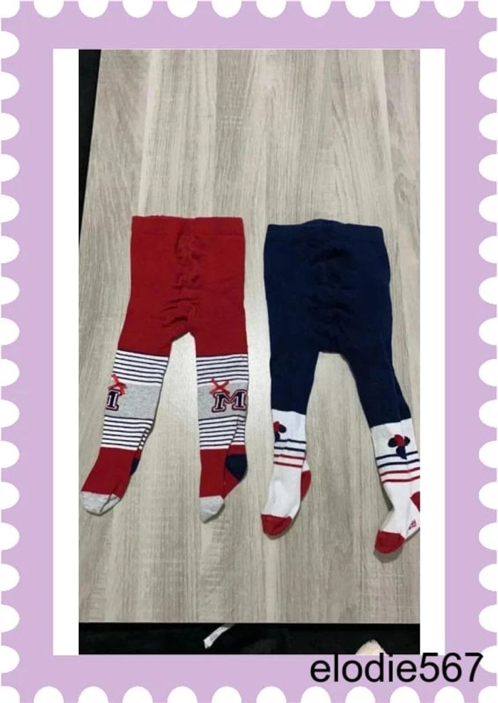 Lot de 2 paires de collants Disney