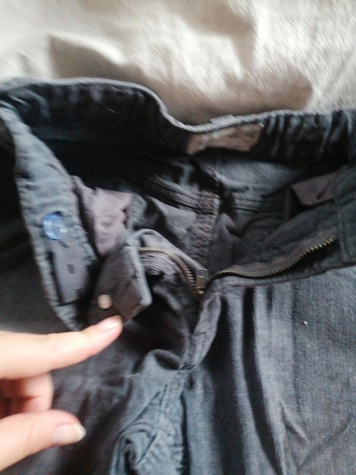Pantalon velours côtelé anthracite 12 ans - photo numéro 5
