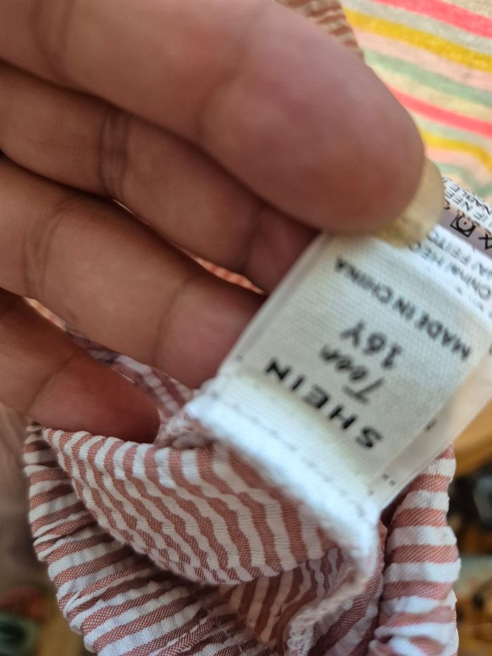 💕joli Pantalon large fluide et léger à rayures fille 16 ans SHEIN 💕 - photo numéro 9