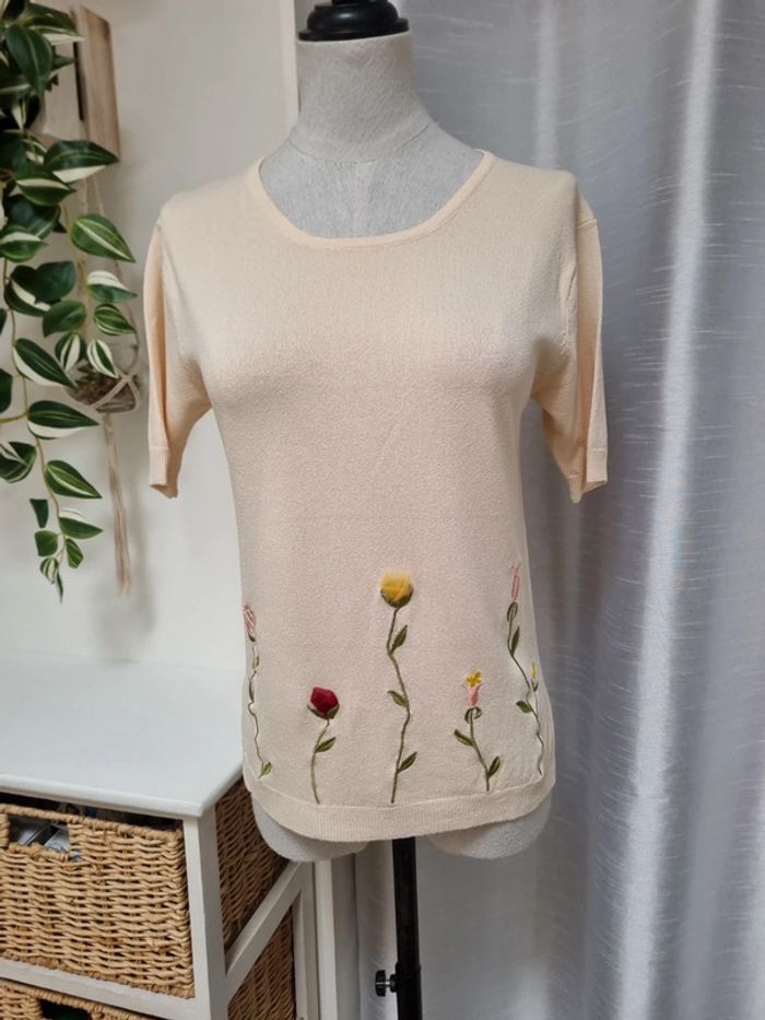 Tee-shirt beige taille 38