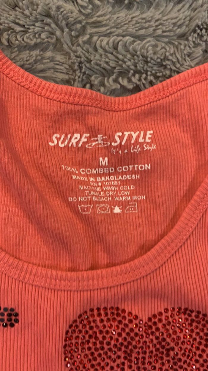 Débardeur rose Surf Style taille M - photo numéro 2