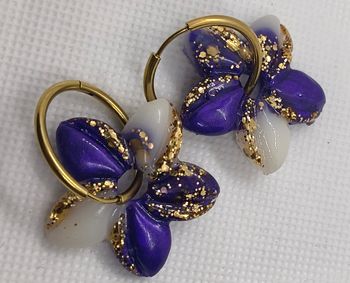 Boucles d'oreilles faites mains