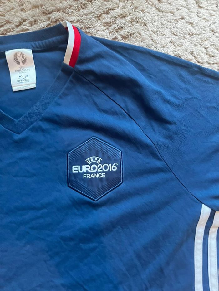 Tee shirt homme vintage Adidas Euro 2016 / Bleu / M / Très bon état - photo numéro 6